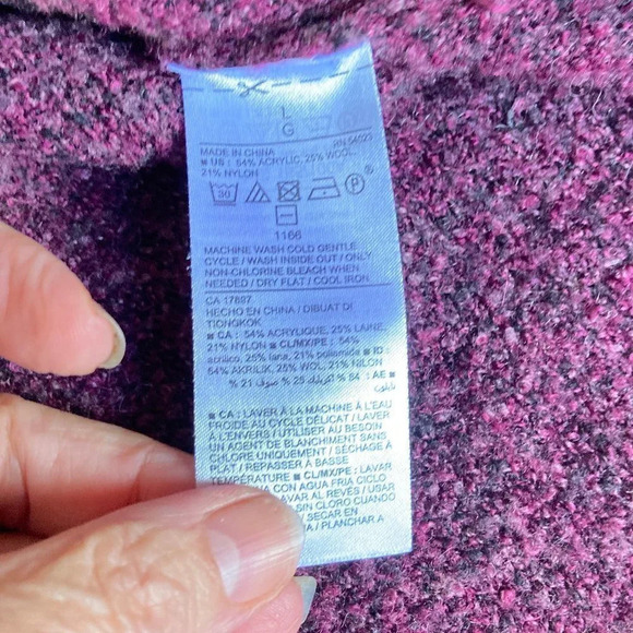 Old Navy Marled Nubby Purple Pullover Wool Blend Sweater, Size Large - Picture 5 of 7